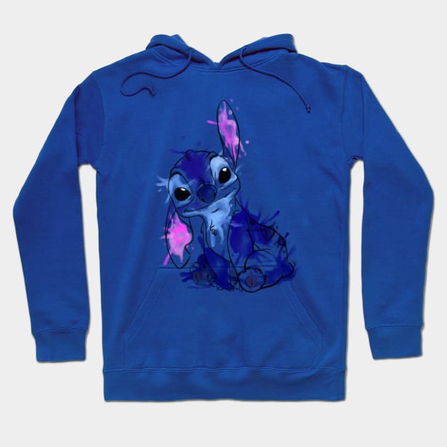 Stitch watercolour Hoodie by clara_whyte